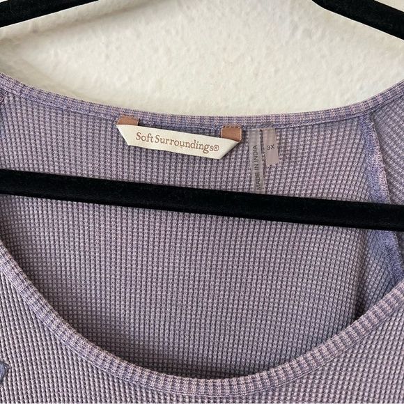 Soft Surroundings Long Sleeve Waffle Top Size 3X - Picture 3 of 6